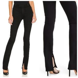 PAIGE Jeans Women’s 28 Black Shadow Constance High Waist Slit Hem Skinny